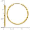 14K Yellow Gold Filled (X-Large Size 1.25x30mm) Endless Hoop Earrings With Anti-Tarnish (2Pcs/1Pair) view 4