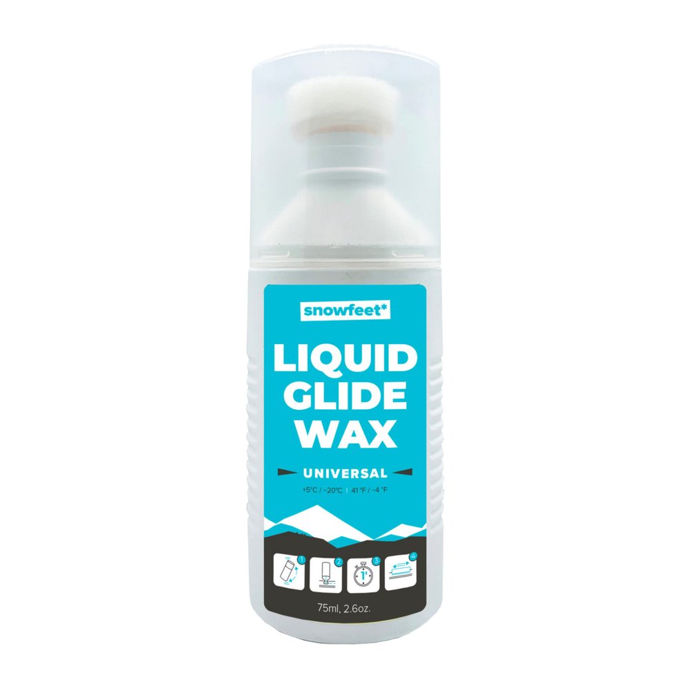 Liquid Wax by Snowfeet | Universal +5C / -20C | 41F / -4F | 75ml Quick and easy to apply | With sponge applicator
