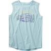 Carhartt Girls Sleeveless Crewneck Happy Place T-Shirt T Shirt, Angel Blue, Medium US view 1