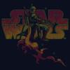 Fifth Sun girls Book of Boba Fett Logo Fett Short Sleeve Tee T Shirt, Navy Blue, X-Small US view 2
