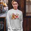 Tee Hunt Gingerbread Man and Santa Claus Dab Dance Sweatshirt Merry Christmas Crewneck White Small view 2