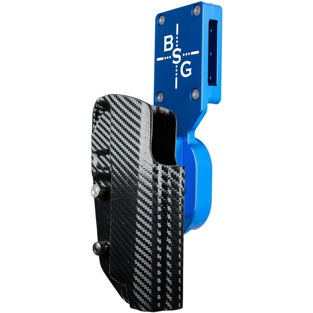 Black Scorpion Gear Pro Heavy Duty Competition Holster fits Canik SFT (Left-Hand Draw, Blue/Carbon Fiber)