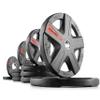XMARK Olympic Weight Set | 155 lb Texas Star Rubber-Coated Olympic Weight Set With XMARK Blacksmith Barbell Bar view 4