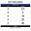 XMARK Olympic Weight Set | 205 lb Texas Star Rubber-Coated Set With XMARK Blacksmith Barbell Bar view 2
