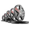 XMARK Olympic Weight Set | 205 lb Texas Star Rubber-Coated Set With XMARK Blacksmith Barbell Bar view 4