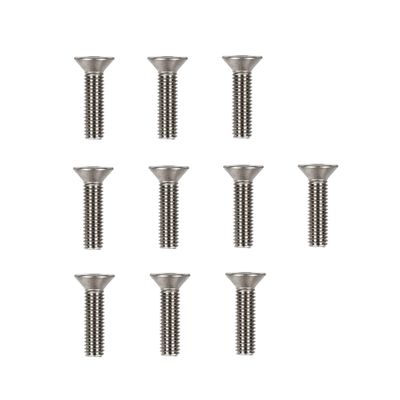Atomik Climbing Holds Set of 10 Flat Head 1-1/2 Inch Stainless Steel Bolts