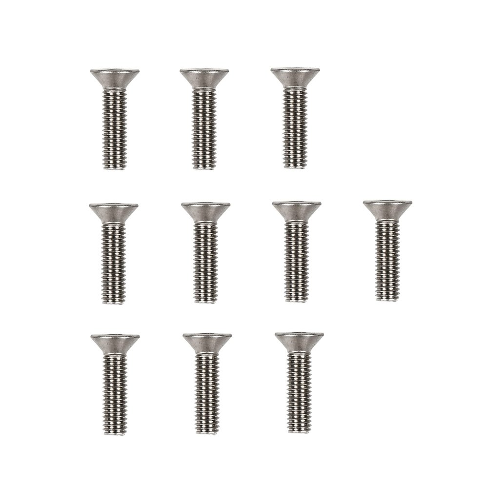Atomik Climbing Holds Set of 10 Flat Head 1-1/2 Inch Stainless Steel Bolts