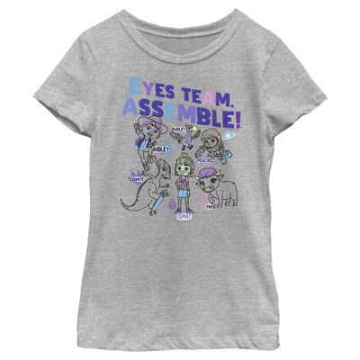 Fifth Sun Ridley Jones Textbook Girls Short Sleeve Tee Shirt, Athletic Heather, Small