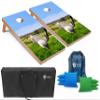 Tailgating Pros Cornhole Board Set w/Bean Bags and Carrying Case - 4'x2' Corn Hole Toss - Tournament and Lightweight Options - Optional LED Lights (Golf) view 1