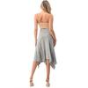 Fashionazzle Women's Flowy Handkerchief Hemline Midi Skirt (as1, Alpha, x_l, Regular, Regular, WS01-H.Grey) view 4