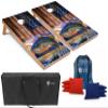 Tailgating Pros Cornhole Board Set w/Bean Bags and Carrying Case - 4'x2' Corn Hole Toss - Tournament and Lightweight Options - Optional LED Lights (Fish/American Flag) view 1