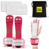 LEVIERO Gymnastics Grips Set Narrow Nippers, Grips for Gymnastics Girls, Dowel Grips with Soft Leather, Hook and Loop Wrist Straps, and Adjustable Finger Holes, for All Ages - (Pink, 2) view 1