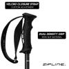 Zipline Blurr 16.0 Graphite Composite Downhill Ski Poles - Lightweight, Freeride All-Mountain, Vibration Dampening (Carbon Weave, 40" in./102 cm) view 2