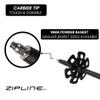 Zipline Blurr 16.0 Graphite Composite Downhill Ski Poles - Lightweight, Freeride All-Mountain, Vibration Dampening (Carbon Weave, 44" in./112 cm) view 4