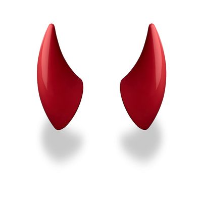 Helmet Flair MagNeatOhz Small Red Devil Horns for Helmet | Made in USA | Magnetic & Interchangeable Horns for Motorcycle, Bike & Ski Helmets - Pair