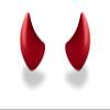 Helmet Flair MagNeatOhz Small Red Devil Horns for Helmet | Made in USA | Magnetic & Interchangeable Horns for Motorcycle, Bike & Ski Helmets - Pair view 1