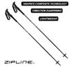 Zipline Blurr 16.0 Graphite Composite Downhill Ski Poles - Lightweight, Freeride All-Mountain, Vibration Dampening (Army Green - Blurr XT, 42" in./107 cm) view 2
