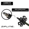 Zipline Blurr 16.0 Graphite Composite Downhill Ski Poles - Lightweight, Freeride All-Mountain, Vibration Dampening (Army Green - Blurr XT, 42" in./107 cm) view 3
