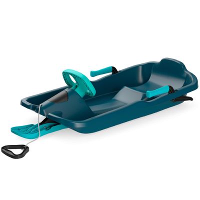 Gizmo Riders - Snow Sleds for Kids and Toddlers - Toboggan Style, Bobsled with Wheel and Brakes, Easy Snap Together Assembly, Anti-Slip on Plastic Seat, Ages 3+, 110 lbs