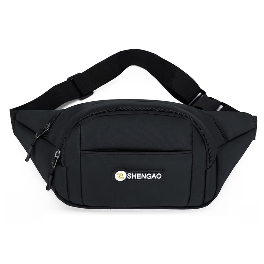Bum Bag with 4 Zipped Pockets Fashionable BumBag Large Waist Packs for Women Men Kids Waterproof Waist Bag for Dog Walking Hiking Sports Holiday Travel Camping