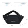 Bum Bag with 4 Zipped Pockets Fashionable BumBag Large Waist Packs for Women Men Kids Waterproof Waist Bag for Dog Walking Hiking Sports Holiday Travel Camping view 3