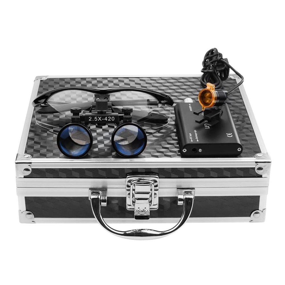 Aries Outlets 2.5X Lab Loupes Magnification Binocular 3W Headlight Headlamp Seperately