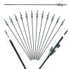 Archery Carbon Arrows Hunting Arrows Target Arrows 12 PCS 28" 29" 30" 31" with Real Feather Vanes Removable Tips Spine 400 500 for Compound Bows Recurve Bows Long Bows (Spine 400,white 30") view 1