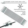 Archery Carbon Arrows Hunting Arrows Target Arrows 12 PCS 28" 29" 30" 31" with Real Feather Vanes Removable Tips Spine 400 500 for Compound Bows Recurve Bows Long Bows (Spine 400,white 30") view 2
