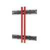 Signature Fitness 3 x 3 Wall Mounted Fold-in Power Cage Squat Rack with Adjustable Pull Up Bar and J Hooks - Space-Saving Home Gym, Red view 3