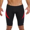 TYR Men's Hexa Curve Splice Jammer Swimsuit, Black/Red, 38 view 1