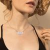 GoldChic Stainless Steel 555 Necklaces for Women, Number Pendant Necklace Dainty 18K Gold Plated Choker Chain Encouragement Jewelry Birth Birthday Gift view 3