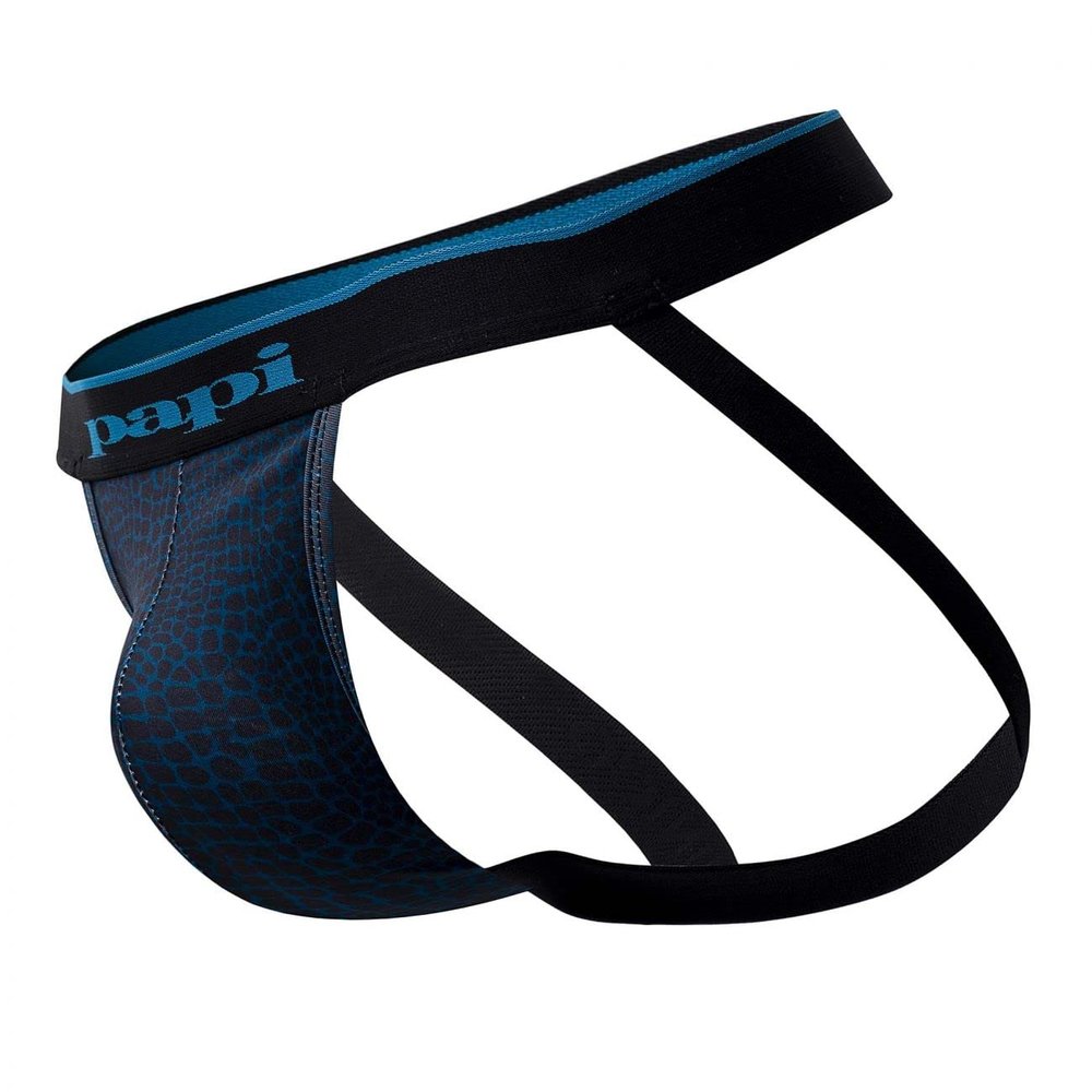 2PK Microflex Jockstrap in Teal-Leopard by Papi