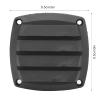 3 Inch Soffit Exhaust Vent,Plastic Louver Soffit Air Vent,Rectangle Vent Cover Air Vent,Marine Air Vent Grille Ventilation Ducting Louver Cover Black Plastic view 2