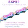 6/7/8 Speed Bike Chain Rainbow Chain for Bike 1/2" x11/128 116 Links Lightweight Bicycle ChainBike Chains MTN BTX MTB Mountain Bike Road Bicycle Chain view 3