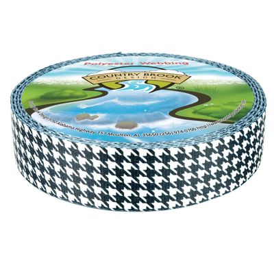 Country Brook Design - Houndstooth Polyester Webbing (1 1/2 Inch, 10 Yards)