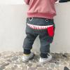 Toddler Baby Jogger Pants, Infant Boys Girls Cartoon Shark Monster Big Tongue Warm Harem Elastic Waist Sweatpants (01-Gray, 18-24 M) view 2