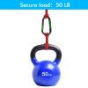 CampTek 6PCS Carabiner Caribeaner Clip,3" Large Aluminum D Ring Shape Carabeaner with 6PCS Keyring Keychain HookMulti Camouflage view 3