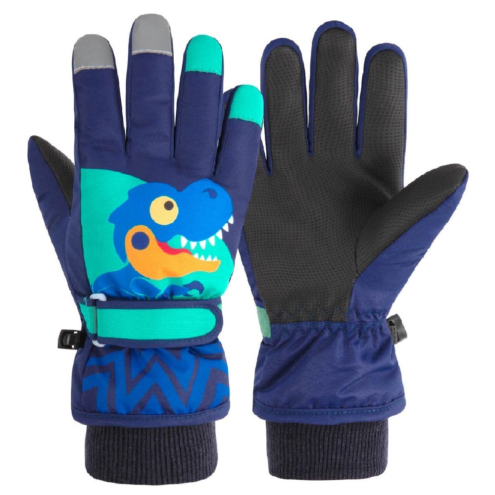 JEELAD Kids Ski Snow Gloves Windproof for Boys Girls Winter Cold Weather Riding Driving Hiking Snowboard Cycling Skiing Sports