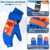 JEELAD Kids Ski Snow Gloves Windproof for Boys Girls Winter Cold Weather Riding Driving Hiking Snowboard Cycling Skiing Sports view 4