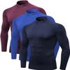 2/3 Pack Men's Compression Shirts Long Sleeve Workout Shirts Mock Turtleneck Athletic Base Layer Active Undershirts Tops view 1