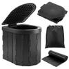 KINSPORY Camping Toilet, Portable Toilet for Adults & Kids, Foldable Potty & Outdoor Emergency Sanitation Products, Trash Can, Stool for Car Truck Camping Travel Hiking Fishing Long Trips (Deep Black) view 1