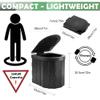 KINSPORY Camping Toilet, Portable Toilet for Adults & Kids, Foldable Potty & Outdoor Emergency Sanitation Products, Trash Can, Stool for Car Truck Camping Travel Hiking Fishing Long Trips (Deep Black) view 2