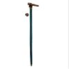 Vintage Victorian Foldable Telescope Cane  Antique Green Wooden Walking Stick with Nautical Brass Handle Handcrafted Stylish Mobility Aid view 3