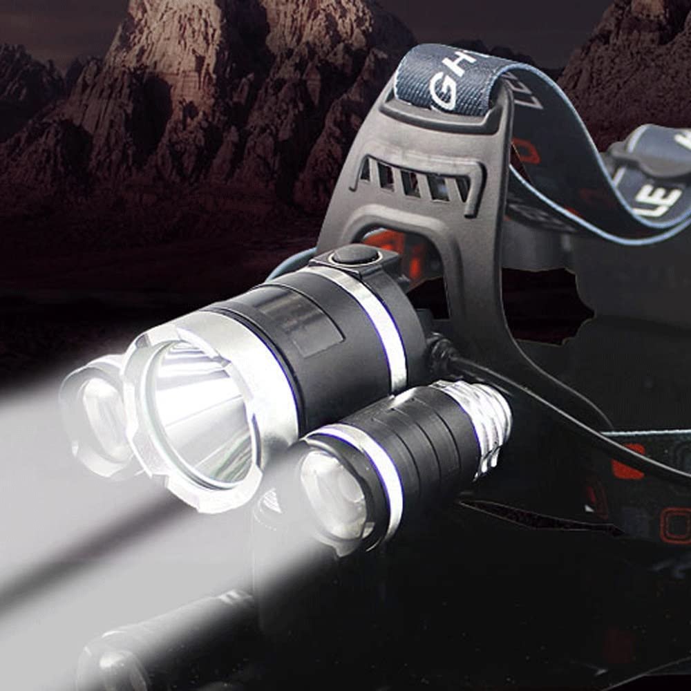 zhanghong Headlamp Headlamp Flashlight USB Rechargeable -LED Ultra-Bright High Work Headlight, IPX4 Waterproof (Color : White)