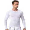 Men's Compression Long Sleeve Shirts, Cool Dry Sport Workout Underwear Shirt Athletic Baselayer Running Gym Tops White view 2