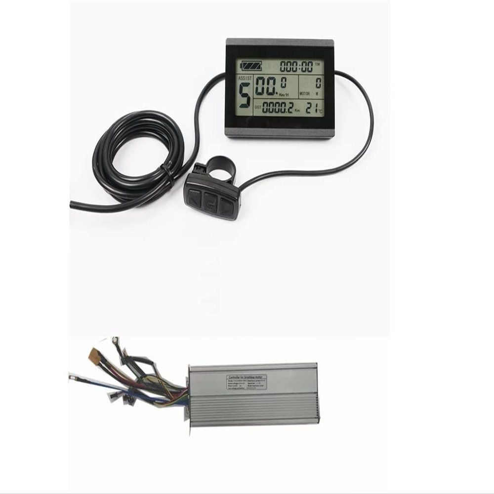 36V/48V 45A KT Brushless DC Motor Controller Ebike KT Controller +KT-LCD8H Color Display One SetUsed for 1500W-2000W Ebike Kit. (45A KT Controller +LCD3)