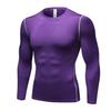 Men's Compression Long Sleeve Shirts, Cool Dry Sport Workout Underwear Shirt Athletic Baselayer Running Gym Tops Purple view 1
