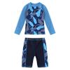 Yihuimin Boys 2 Pieces Shark Swimsuit Long Sleeve Rashguard Shirt with Boardshorts Navy Blue Shark 5-6 Years view 1