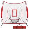 F2C 7'x7' Baseball and Softball Practice Net Portable Hitting Pitching Net with Strike Zone Target, Bow Frame and Carry Bag, Baseball Equipment Great for All Skill Levels view 1