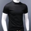 Freebily Mens Basic Turtleneck Short Sleeve T-Shirts Slim Fit Undershirt Solid Knitwear Sweaters Black X-Large view 4